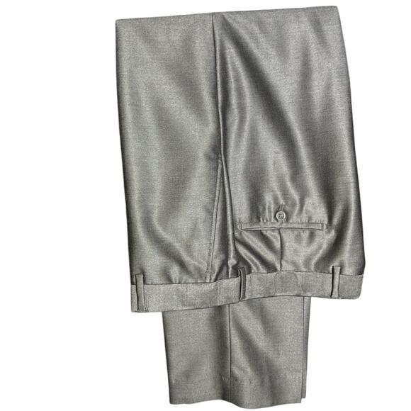 Figlio Lontano Silver Suit w/ black accents Two-piece suit 42 R pants 36 R X 30 - Picture 4 of 16